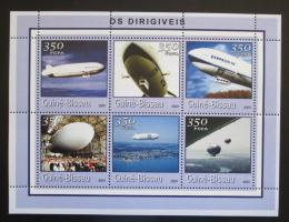 Poštové známky Guinea-Bissau 2001 Vzducholode Mi# 1779-84 Kat 9€