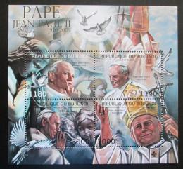 Potov znmky Burundi 2012 Pape Jan Pavel II. Mi# 2690-93 Kat 10