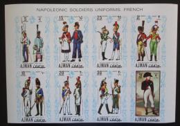 Poštové známky Adžmán 1971 Napoleonské uniformy neperf. Mi# 685-92 B Kat 11€