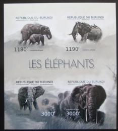 Poštové známky Burundi 2012 Slony neperf. Mi# 2833-36 B