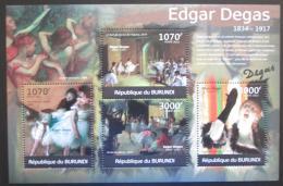 Poštové známky Burundi 2012 Umenie, Edgar Degas Mi# 2347-50 Kat 10€