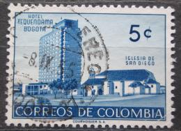 Poštová známka Kolumbia 1955 Hotel a kostol v Bogotì Mi# 741
