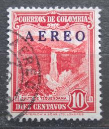 Poštová známka Kolumbia 1953 Vodopády Tequendama pretlaè Mi# 651
