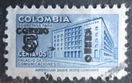 Poštová známka Kolumbia 1953 Budova pošty v Bogotì pretlaè Mi# 652