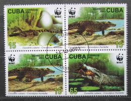 Poštové známky Kuba 2003 Krokodíly, WWF Mi# 4553-56