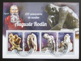 Potov znmky Guinea-Bissau 2015 Sochy, Auguste Rodin Mi# 7629-32 Kat 14