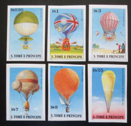 Poštové známky Svätý Tomáš 1979 Lietajúci balóny neperf. Mi# 619-24 B Kat 26€