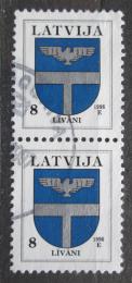 Poštové známky Lotyšsko 1996 Znak Livani pár Mi# 399 II