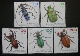 Poštové známky Nemecko 1993 Ohrožení chrobáky Mi# 1666-70 Kat 12€