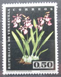 Poštová známka Venezuela 1962 Epidendrum atropureum, orchidej Mi# 1439