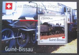 Potov znmka Guinea-Bissau 2001 vcarsk lokomotvy Mi# Block 359 Kat 8.50