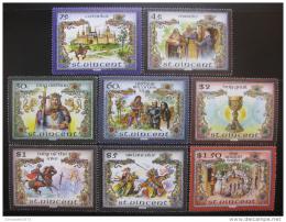Poštové známky Svätý Vincent 1986 Krá¾ Arthur Mi# 987-94 Kat 11€