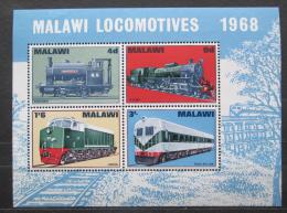 Poštové známky Malawi 1968 Lokomotívy Mi# Block 11 Kat 10€