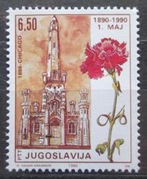 Poštová známka Juhoslávia 1990 Den práce, 100. výroèie Mi# 2416