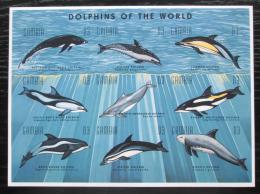 Poštové známky Gambia 1995 Delfíny neperf. Mi# 2243-51 B Kat 10€