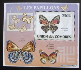 Poštová známka Komory 2009 Motýle DELUXE Mi# 2150 Block