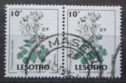 Poštové známky Lesotho 1998 Pelargonium sidoides pár Mi# 1425