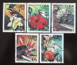 Potov znmky Kuba 2003 Fauna a flra Mi# 4521-25 - zvi obrzok
