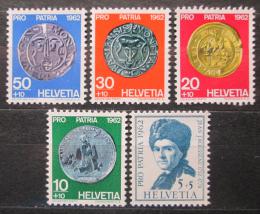 Poštové známky Švýcarsko 1962 Jean-Jacques Rousseau a mince Mi# 751-55