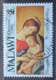 Poštová známka Malawi 1992 Vianoce, umenie Mi# 607 