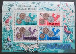 Poštové známky Malawi 1971 Mince Mi# Block 21
