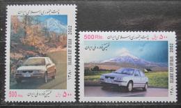 Poštové známky Irán 2002 Automobily Mi# 2876-77