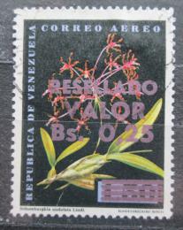 Poštová známka Venezuela 1965 Schomburgkia undulata, orchidej pretlaè Mi# 1599