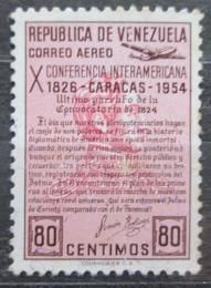 Poštová známka Venezuela 1954 Panamerická konference Mi# 1085
