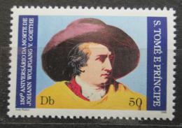 Poštová známka Svätý Tomáš 1982 Johann Wolfgang von Goethe Mi# 765 A Kat 9€
