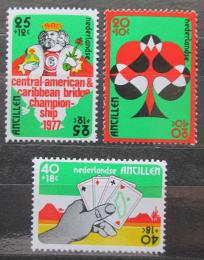 Potov znmky Holandsk Antily 1977 Brid, hrac karty Mi# 332-34