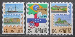 Poštové známky Holandské Antily 1983 Výstava BRASILIANA Mi# 494-96