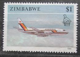 Poštová známka Zimbabwe 1990 Lietadlo Mi# 434