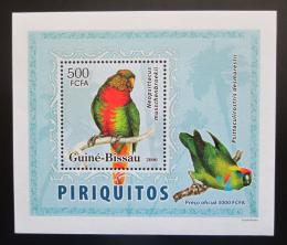 Potov znmka Guinea-Bissau 2007 Papagje DELUXE Mi# 3596 Block - zvi obrzok