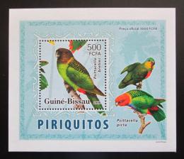 Potov znmka Guinea-Bissau 2007 Papagje DELUXE Mi# 3597 Block - zvi obrzok