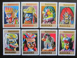 Poštové známky Manáma 1971 Masky Mi# 725-32