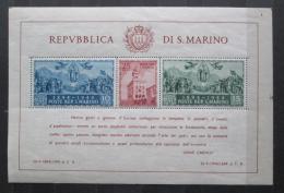Poštové známky San Marino 1945 Vládní palác RARITA Mi# Block 4 A Kat 150€