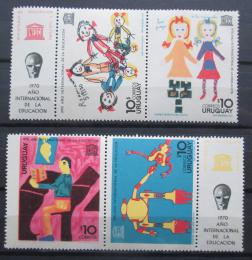 Poštové známky Uruguaj 1970 Dìtské kresby, UNESCO Mi# 1191-94