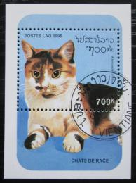 Poštová známka Laos 1995 Maèka Mi# Block 154 - zväèši� obrázok
