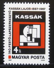 Poštová známka Maïarsko 1987 Umenie, Lajos Kassák Mi# 3884