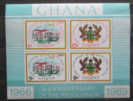 Poštové známky Ghana 1969 Únorová revolúcia, 3. výroèie Mi# Block 36 