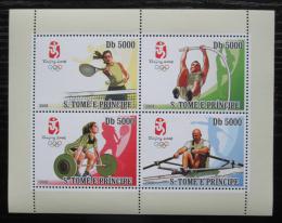 Poštové známky Svätý Tomáš 2008 LOH Peking Mi# 3412-15 Bogen Kat 12€