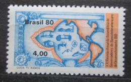 Poštová známka Brazílie 1980 Mapa Ameriky Mi# Mi# 1759