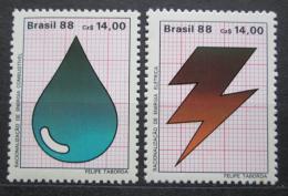 Poštové známky Brazílie 1988 Úspora energií Mi# Mi# 2245-46