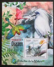 Poštová známka Burundi 2012 Ohrožení ptáci Mi# Mi# Block 237 Kat 9€