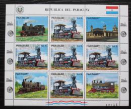 Poštové známky Paraguaj 1983 Lokomotívy Mi# 3585 Bogen Kat 30€
