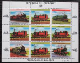 Poštové známky Paraguaj 1984 Lokomotívy Mi# 3785 Bogen Kat 30€