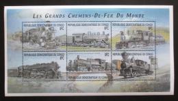 Poštové známky Kongo Dem. 2001 Lokomotívy Mi# 1545-50 Kat 12€