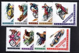 Poštovní známky Maïarsko 1962 Motosport Mi# 1889-97