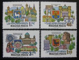 Poštové známky Maïarsko 1969 Mestá na Dunaji Mi# 2514-17