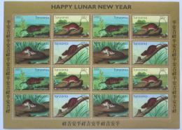 Poštové známky Tanzánia 1996 Èínský nový rok, rok krysy Mi# 2348-51 Bogen Kat 20€ 